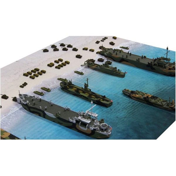 Pitroad SPS04 1/700 SPS Series WWII IOJima Landing Operations Scenic Paper Base (11.4 x 7.3 inches (290 x 185 mm), 2 Pieces) Plastic Model