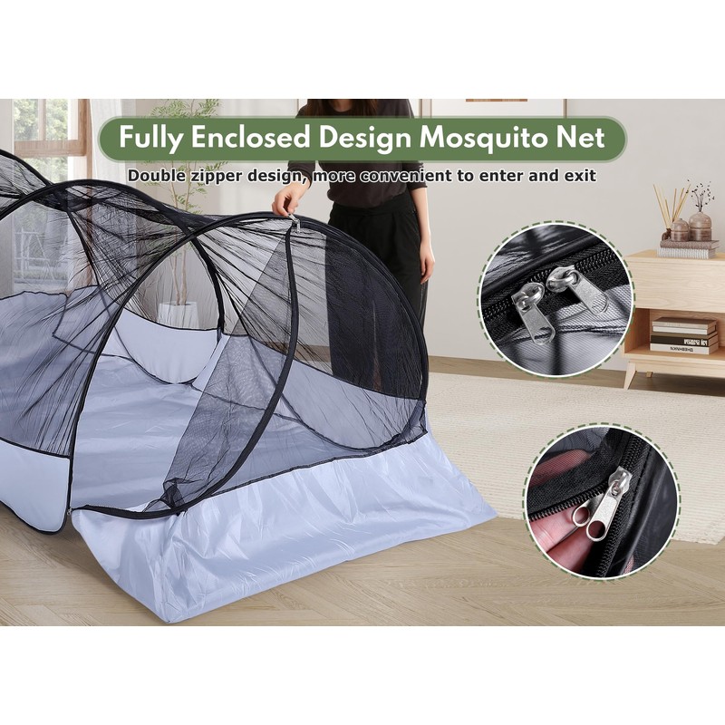 Gugxiom Foldable Mosquito Net, Portable Travel Mosquito Net Pop Up