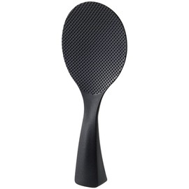 natcha fon 1 X Stand Rice Paddle Shamoji Black K-386BK