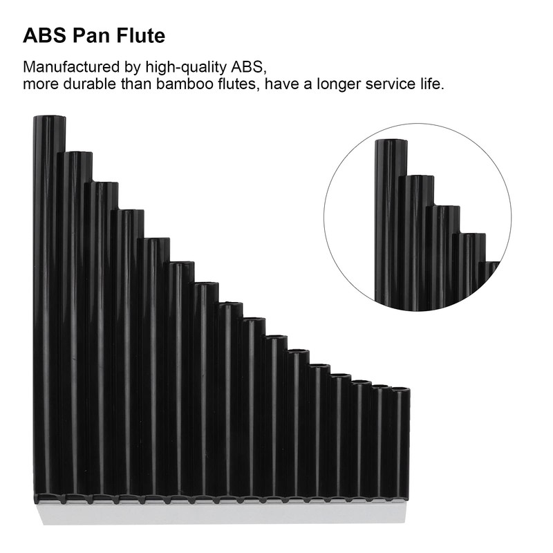 Panpipe ABS 16-Tone Tube C-Key Musical Instruments with Nylon Padded