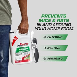 Tomcat Repellents Rodent Repellent Ready-to-Use, For Indoor and Outdoor Mouse and Rat Prevention with Peppermint, Cinnamon and Garlic Essential Oils, 1 gal.