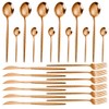 24 Pieces Silverware Set for 4 Stainless Steel Flatware Set