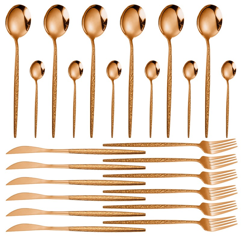 24 Pieces Silverware Set for 4 Stainless Steel Flatware Set