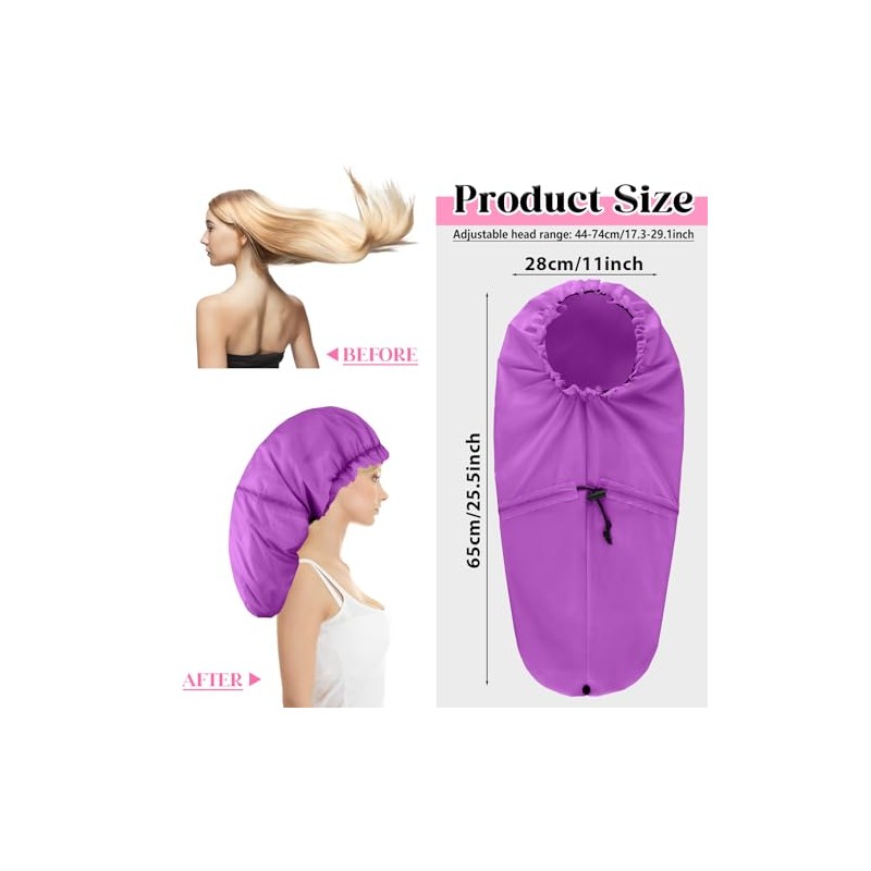 Abeillo 2 gorros de ducha extralargos para mujer, gorros de