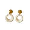 Retro Simple Acrylic Hoop Statement Drop Earrings, Fashion Oval for