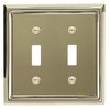 Contoured Metal "Estate" (Bright Brass), wallplate, switchplate, electrical cover, all