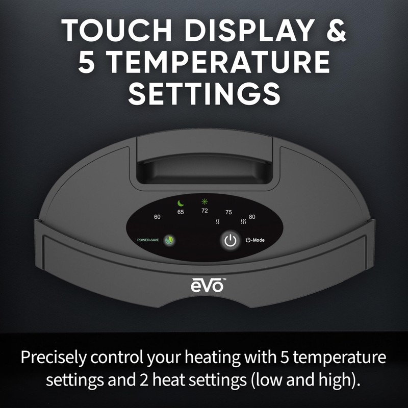 EVO Twin Ceramic Heat Logic Heater (5 Temperature Settings) –