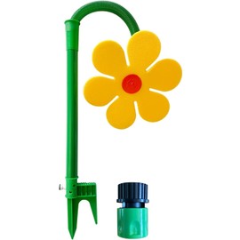 Crazy Daisy Sprinkler - 360° Rotating Dancing Flower Water Sprinkler for Lawn & Garden, Fun Irrigation Tool for Yard Watering Kids & Pets Playing, Durable Plastic Base with Vibrant Design (Yellow)
