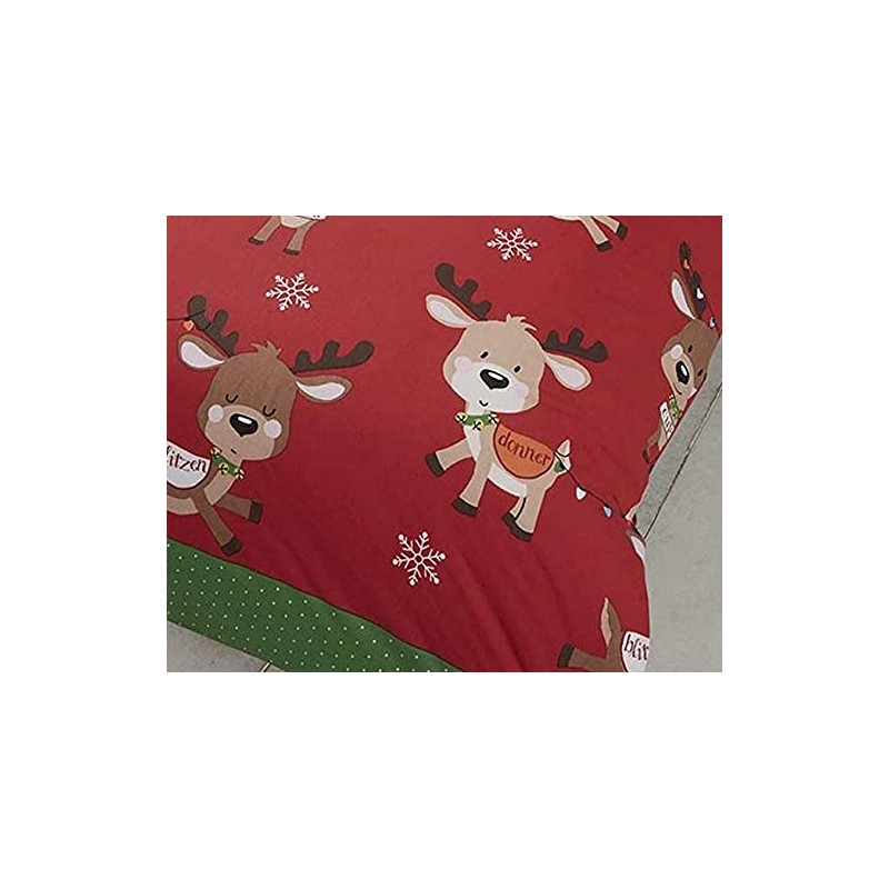 Rapport Home Rudolph & Friends Duvet Cover Set, Polycotton, Red,2