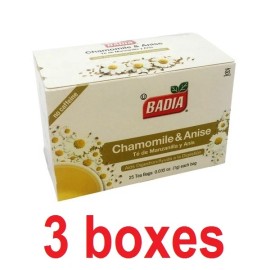 Badia Chamomile & anise tea /Te De Manzanilla y Anise 25 tea bags (each box) - 3 Boxes
