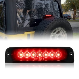 Kewisauto - Luz de freno para tercer freno para Wrangler TJ 97-06, luz de parada de montaje alto central, color negro ahumado, para Jeep Wrangler TJ 1997-2006, accesorios (1 unidades, 55055280AB,
