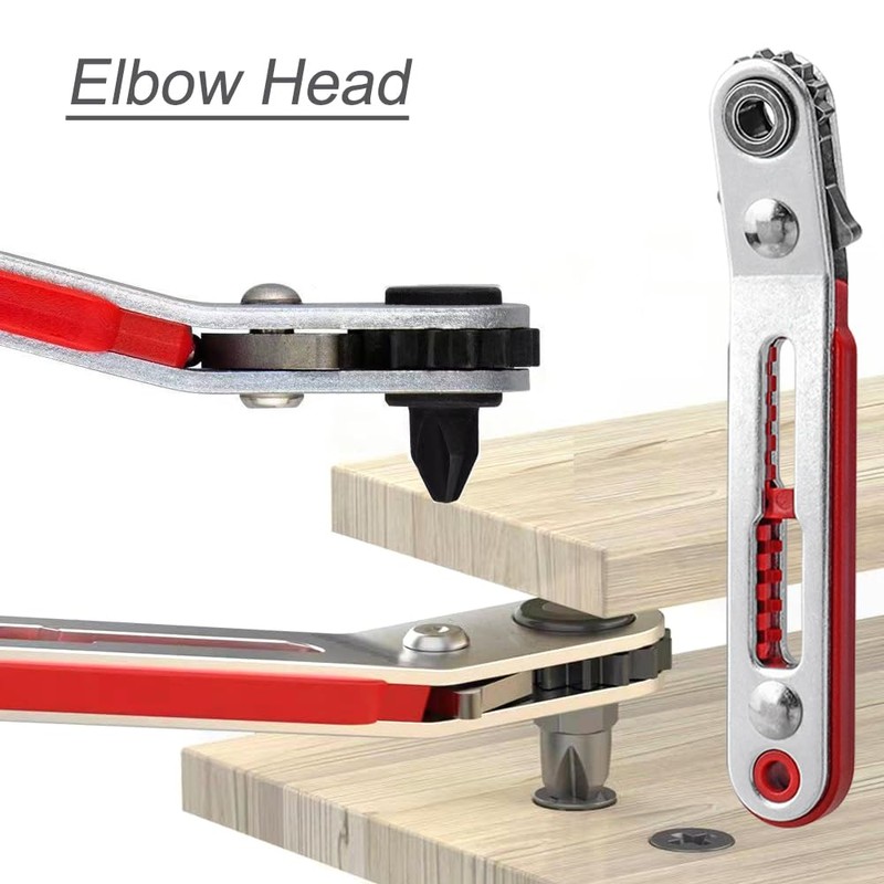 Bestgle 2pcs Mini Ratchet Wrench Set, 1/4" Drive Socket High