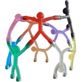 MAGMEN Classic Magnetic Fidget Toy Figures for Kids 3-8 & Toddlers |10pc Opaque Colors Multipurpose Magnets Set for Travel, Airplane Play, Desk & Stocking Stuffer Gifts.