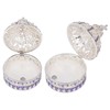 Metal Trinket Box Purple Crown Shape Shiny Elegant Exquisite Zinc