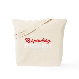 CafePress Respiratory Therapist Healthcare Worker J Tote Bag Reusable Natural Beige Canvas Shopping Bag