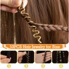 WD&CD 53 Stück Gold-Haarschmuck, Dreadlocks Schmuck, Metall-Gold-Zöpfe Dreadlock-Zubehör Haarspiralen Clips