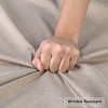 Flax linen like 240 GSM heavy stable shower curtain for