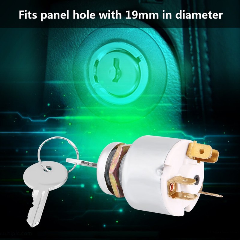 12V Ignition Switch, Universal Engine Start Switch Ignition Control Switch