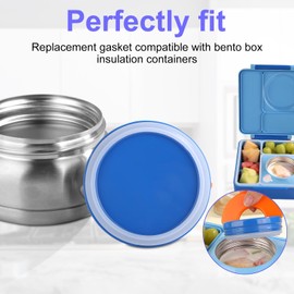 4pcs Lunch Box Insulation Jar Gasket for Bento, 2.5x2.5x0.24in Food Container Silicone Ring Lid Gasket No BPA Container Gasket Seal for Bento Lunch Box(Transparent)