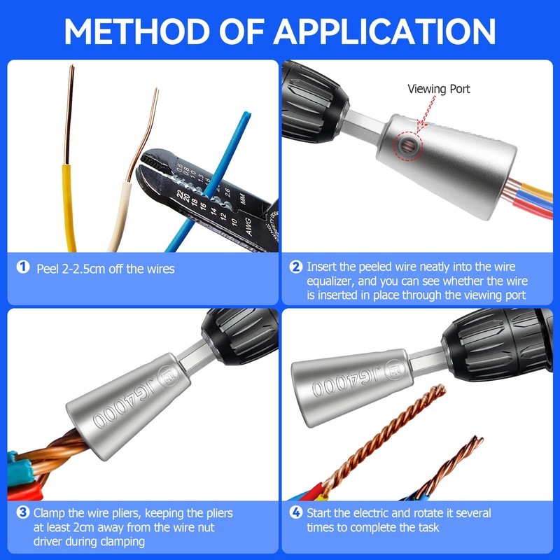 Wire Twister Tool for Drill, Premium Wire Nut Twister Connector,