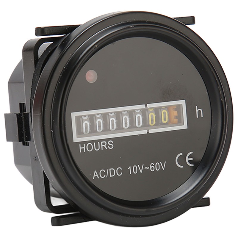 Boat Hour Meter 2.4in Diameter Maximum 99999.99H High Accuracy Mechanical
