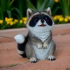 Distinctive Designs 6.25" Begging Raccoon Figurine - Cute Racoon Home