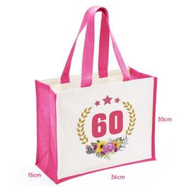 30th Birthday Women Canvas Tote Bag, Ladies Shopper Bag 30th Birthday Cotton Bag Gift Idea for 30th Birthday, 30th Birthday Gift Wife for Mum Sister Wife Aunt
