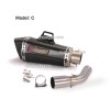 Unbranded Motorcycle Exhaust Muffler Tips Link Middle Pipe For Suzuki