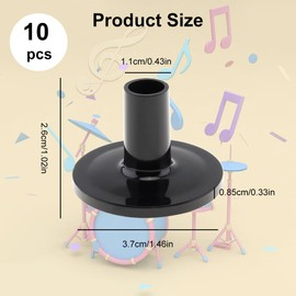 Pack of 10 cymbal stand sleeves, cymbal sleeves for drum stand, replacement for shelf drum kit, cymbal covers, drum felt accessories, plastic cymbal sleeves, cymbal stand sleeves, for drum cymbal