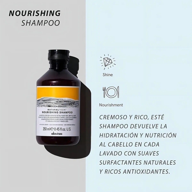 Davines Naturaltech kit shampoo y acondicionador Nourishing 250ml