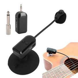 LICAEVEY Micrófono de Instrumento Inalámbrico, 2.4GHz de Guitarra Inalámbrica Violín Violín de Micrófono Micéndico de Instrumentos para Cuernos, Trompetas, Amplificador de Voz de