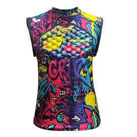 Topeter Youth Kids Padded Shirt w/ Chest Protective Padding for Baseball, Softball Paintball & Lacrosse Ball Catcher Red YXL