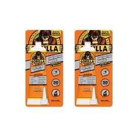 Gorilla Heavy Duty Construction Adhesive, 2.5 Ounce Squeeze Tube, White, (Pack of 2)