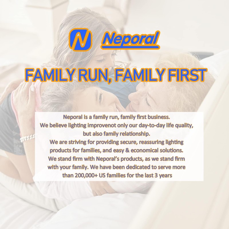 Neporal LITE Emergency Rechargeable Light Bulbs A19, Light Up to