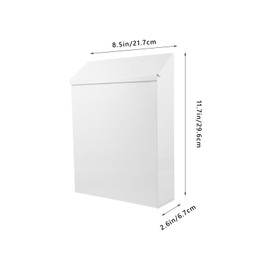 Angoily Wall-Mount Mailbox with Lock, Galvanized Metal Letter Box Security Drop Box Hanging Secured Postbox