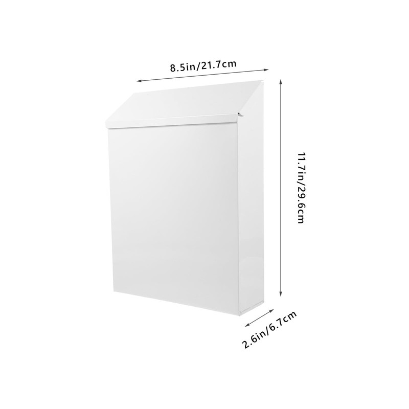 Angoily Wall-Mount Mailbox with Lock, Galvanized Metal Letter Box Security