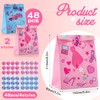 Kosiz 48 Pcs Pink Girl Party Favor Bags Bulk Paper
