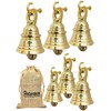 HIGHBIX Solid Brass Jingle Bells Set of 6 Hanging Harmony