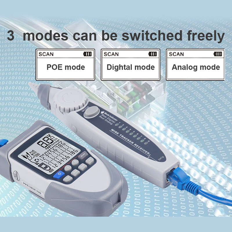 Handheld Portable Network Cable Tester LCD Large Screen Display Digital