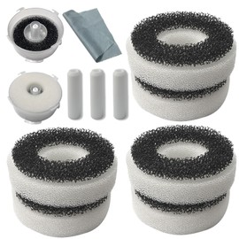 Aolleteau Compatible Foam and Carbon Rings Replacement for Biorb Filter Set (6 piece of carbon foam, 6 piece of regular foam, 3 piece air Stone and 1 piece cleaner pad)