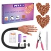 NXJ INFILILA Practice Hand for Acrylic Nails, Flexible Moveable Nail