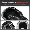 A-Premium Lower Engine Oil Pan Sump with Drain Plug Compatible