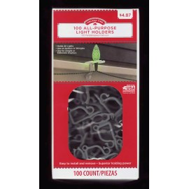 Holiday Time 100  Light Bulb CLIPS  HOLDERS  NIB  for Weddings  Parties  Christmas