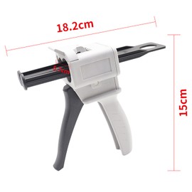 ATOYSKPX epoxy Gun 50ml Two-Component Glue Gun 2:1or 1:1 epoxy Glue Gun Dispensing Gun, Suitable for 1:1/2:1double cartridges, with 8pcs Mixing Nozzle (1:1)