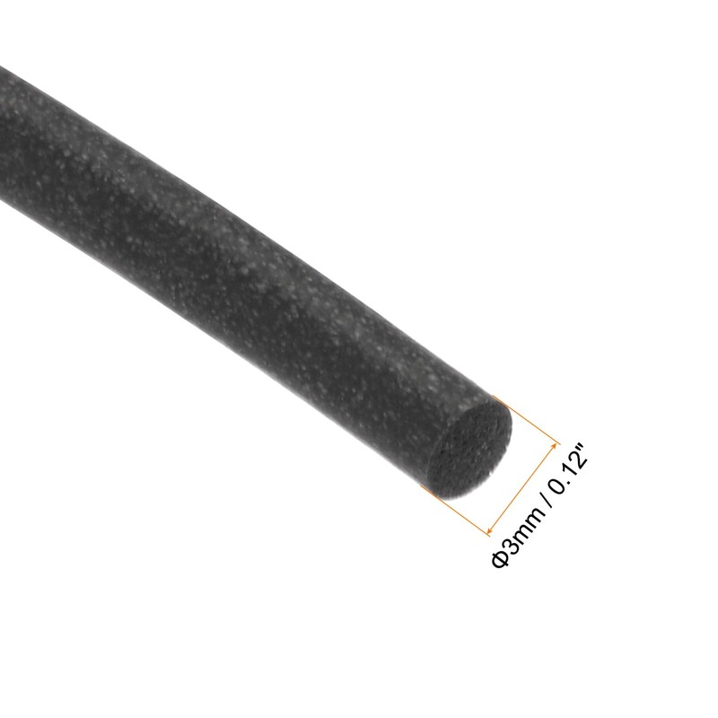 uxcell Silicone Foam Seal Weather Strip 3mm 2.5m 8ft Sponge