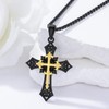 PELOVNY Cross Necklace for man 925 Sterling Silver Christian Religious