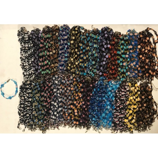 Handmade NEW 100 pieces Bracelets Polymer Clay Beaded Clasp Hippy