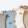 Eimmabey Baby Girls Toddler Socks Organic Cotton Socks Floral Pattern