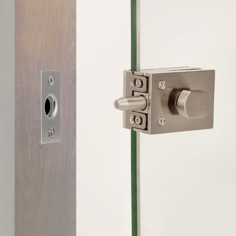Glass Door Bolt Lock Latch Rotary Knob for Home Hotel