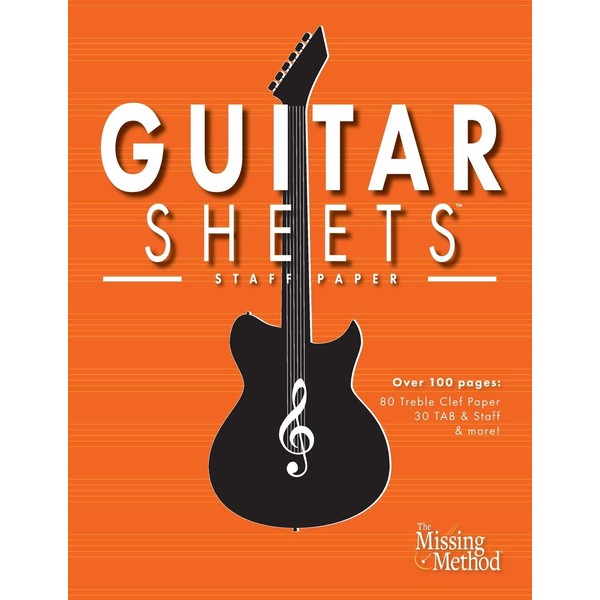 Guitar Sheets Staff Paper: Over 100 pages of Blank Treble